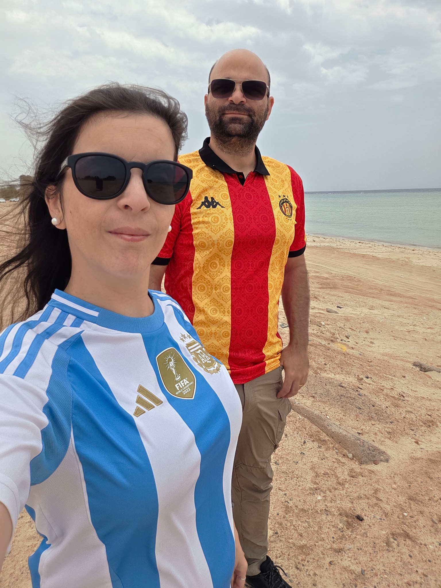 Una de nuestras paradas frente al Mar Rojo.