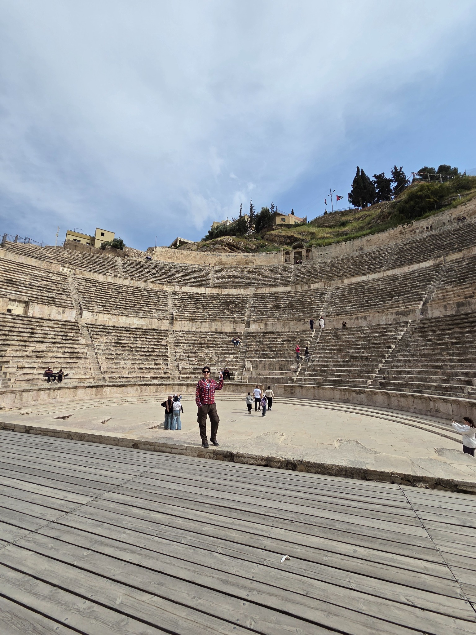 El teatro romano, en pleno centro de Ammán.]
